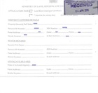 Stamped application form
